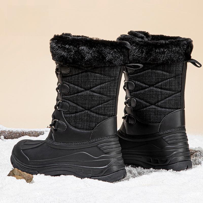 Habibear Men's Winter Outdoor Snow Boots - Plush, Warm, Big Head Design