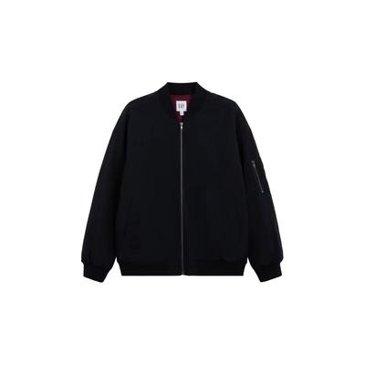 Gap Unisex Autumn Windproof Embroidered Baseball Collar Loose Cotton Jacket