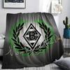 Borussia Monchengladbach Printed Flannel Blanket, soft throw for bedroom sofa, washable, Christmas present, great gift.