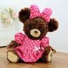 Cushu Cush UniBear Dark Pink Polka Dot Puff Sleeve Dress with Size Small Costume, Ribbon,