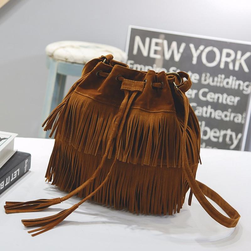 Сумка для женщин Стиль бохо Холщовая сумка-ведро на шнурке Жемчужные сумки через плечо Женские сумки-мессенджеры Bolsa Feminina Bolsos