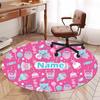 Custom Name Like Nastya Printed Round Rug Carpet Chair Rug Area Rug Entryway Doormats,for Office Chair Living Room Bedroom Kitchen Room.