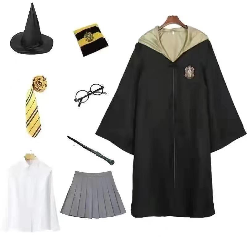 Harry Potter Cosplay Kostüm Magier Robe Kleidung Zubehör Erwachsene Kinder Schuluniform Halloween Umhang