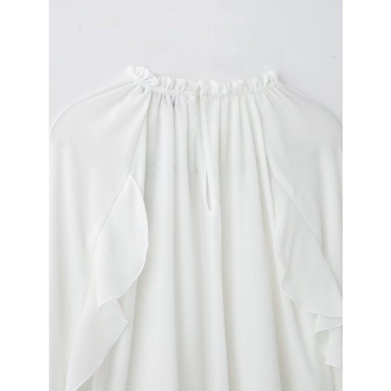 2025 Spring New Arrival: Women's Casual Layered Ruffled Collar Shirt