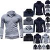 Men's Winter Zip Up Jacket With Stand Collar Ideal For Gym And Outdoor Activities