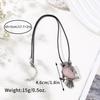 Ciondolo in cristallo naturale, collana gufo intarsiata con ametista, gioielli, Regalo di Natale, Regalo di San Valentino, Regalo per fidanzata, Regalo di compleanno
