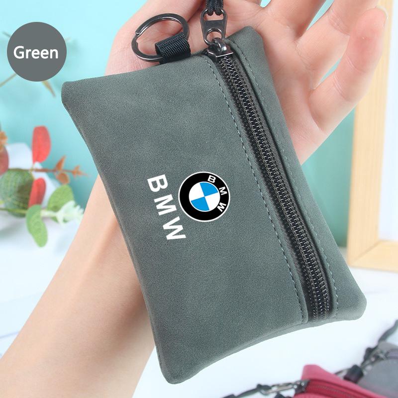 Portable Suede Car Key Bag Zipper Wallet Card Coin Pouch for BMW M3 M4 M5 E39 E46 E60 E90 X1 X3 X5 X6 X7 F10 F20 F30 Accessories FLVCM1