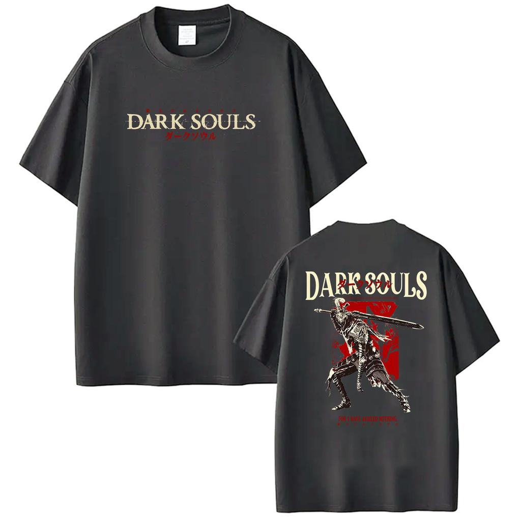 2026 Hot Gam Dark Souls Graphic T Shirts Mens Women Vintage Harajuku Short Sleeve Tshirt Casual Fashion Cotton Tees Streetwear
