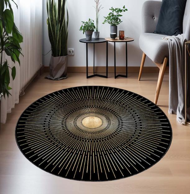 

Red Vintage Style Round Rug Antique Look Teppich Round Area Rug Turkish Distressed Large Rug for Living Room Rugs Decoration 60cm