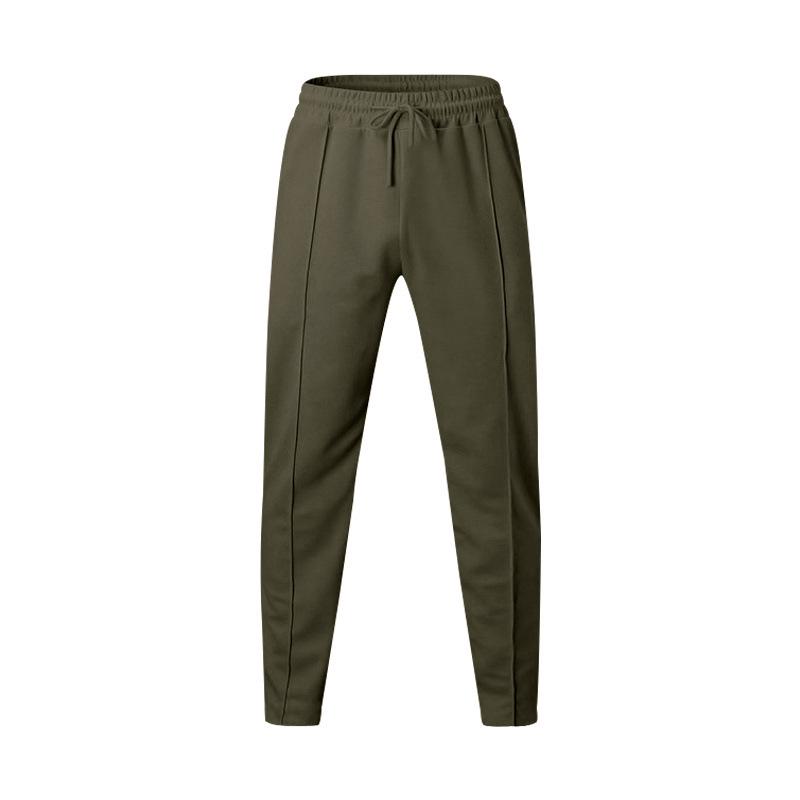 2024 Men's Waffle Casual Pants: Trendy Toothpick Stripe, Comfortable Straight-Fit for Spring & Autumn