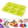6hole Donut Mold Cake Baking Pan NonStick Layer Maker Green