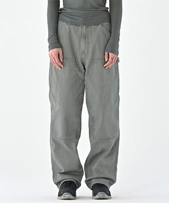 ERRORS EXCEPTED Dp663Gr Double Knee Carpenter Pants (Grey)