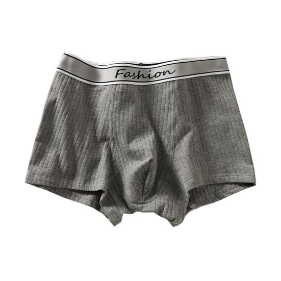 Men Boxer Underwear Elastic Mid-Waist Design Patchwork Color U-Convex Shorts Briefs Smooth Texture Panties