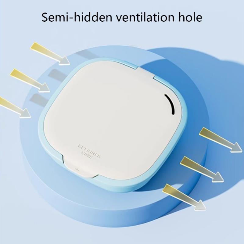 Travel Friendly Dental Appliance Storage Container for Clear Aligners and Retainers Leakproof ABS Materials