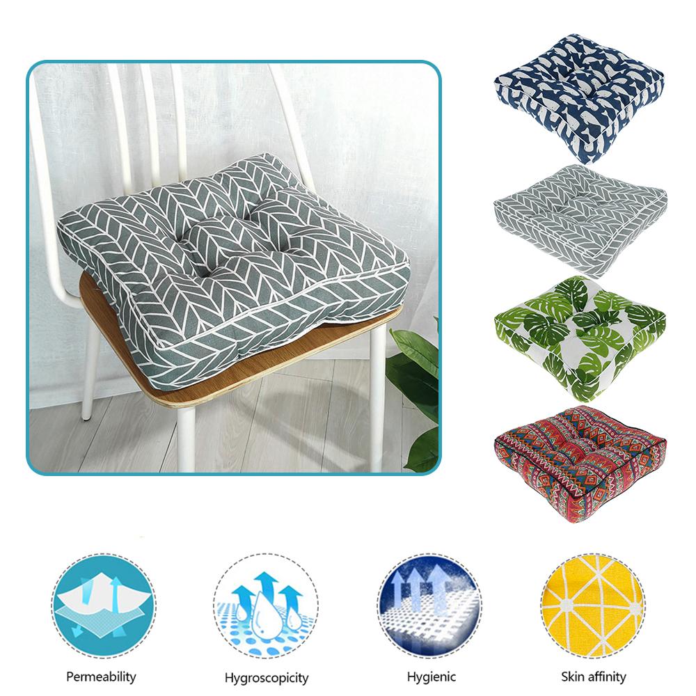Thickening Chair Seat Cushion Office Chair Cushion Printed Soft Linen Seat Cushions For Chair Floor Car Home Decorative Cushions