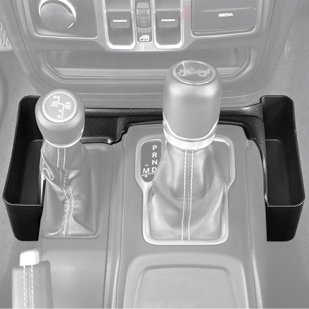 YOCTM Gear Storage Box for Jeep Wrangler JL Rubicon Sport Sahara Gladiator JT 4XE 2018 2019 2020 2021 2022 2023 2024 2025 Console Custom Storage Box