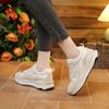 Modische Damen Schuhe Herbst Verschleißfest 2024 Neu Lässig Bequem Plateau Flache Sohle Weichsohle Schnürschuhe für Damen