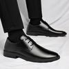 Men's casual shoes, fashionable and casual men's leather shoes, breathable business men's shoes, large size
