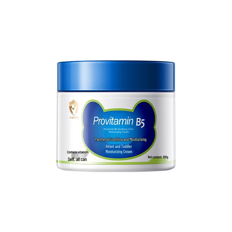 Han Lun Mei Yu Vitamin B5 Soothing Moisturizing Cream for Infants and Children - Gentle, Non-Irritating Formula, In Stock Vitamin B5 Baby Cream 100g (Blue Bear Edition)