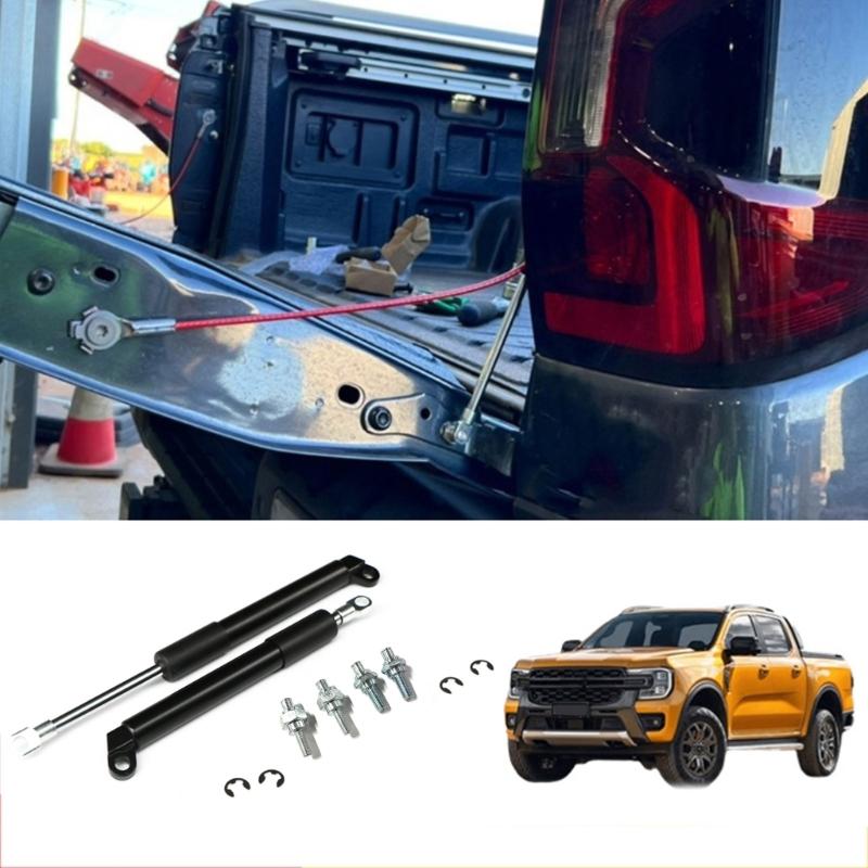 Pack of 2 Stainless Steel Tailgate Lift Assist Damper Suitable for RangerT9 XL XLT Wildtrak 2022-2023 Quick Installation