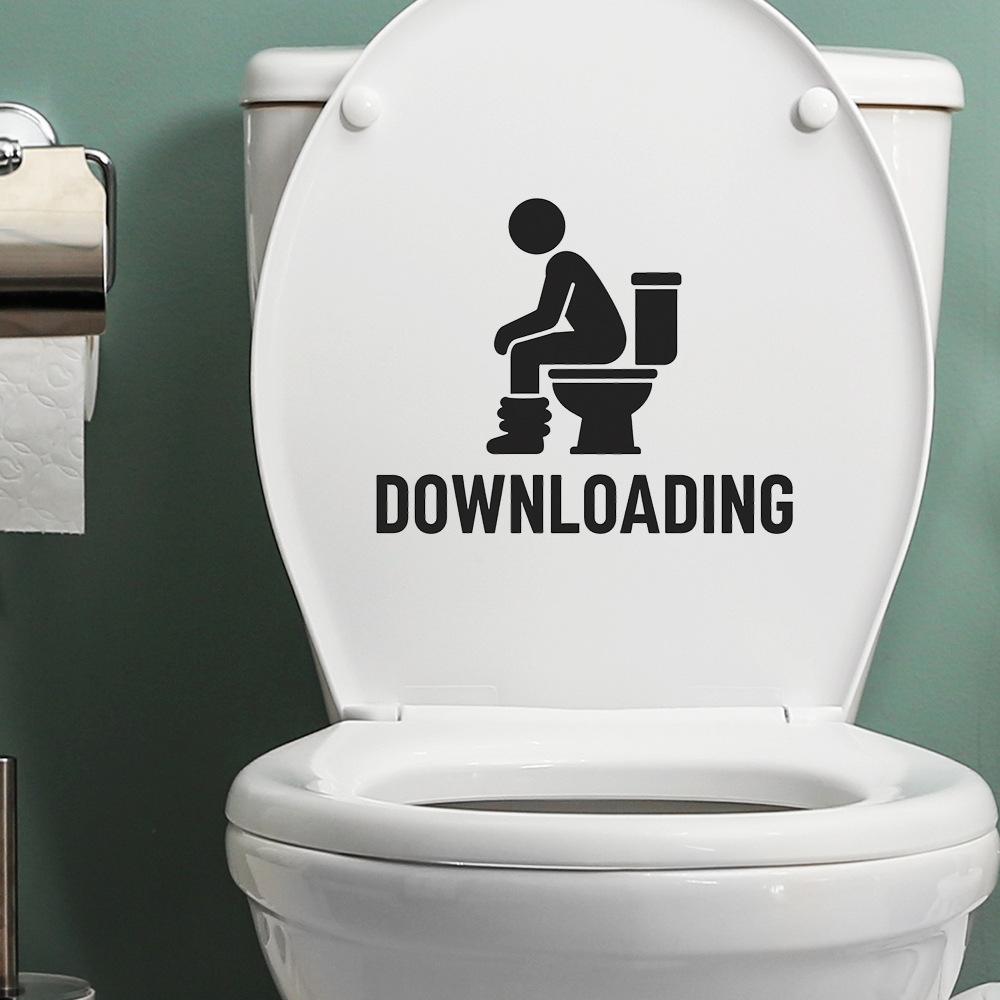 Funny Bathroom Quote Toilet Sticker Self Adhesive Wall Decal Home Decor