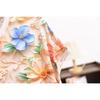 Dam Silke Jacquard Rundhals Kortärmad Tunn Mamma T-shirt Sommar Stor Storlek Blommig Bekväm Andningsbar Mångsidig Lös Topp