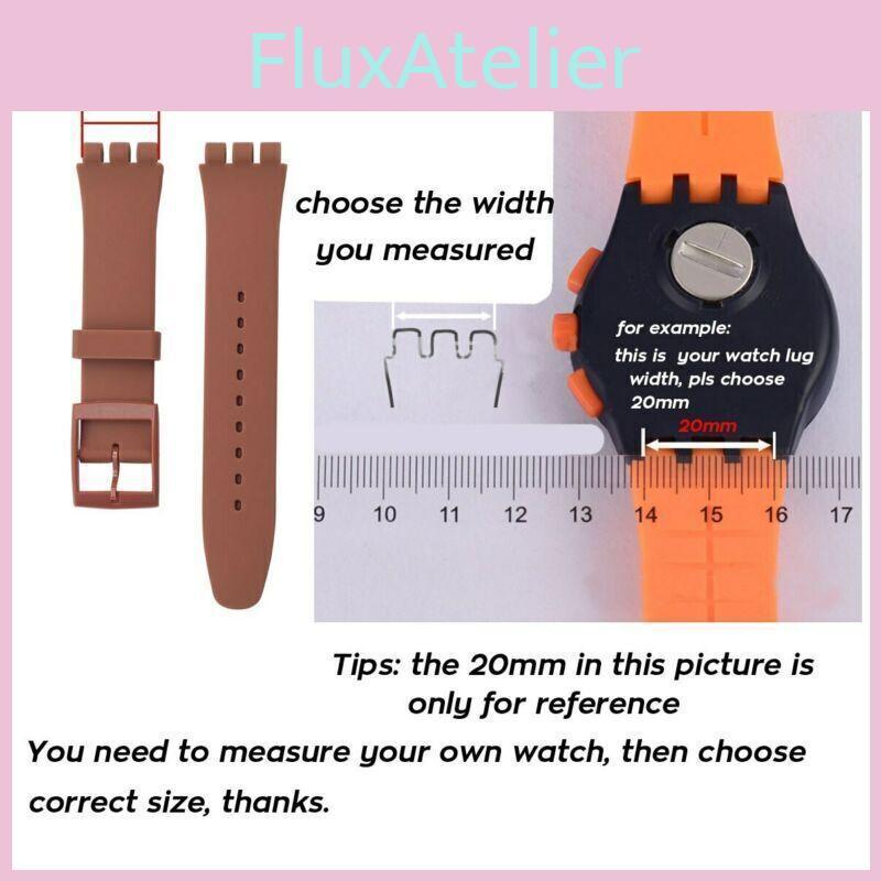 Comfortable And Adjustable Silicone Watch Band For Swatch 16mm 17mm 19mm 20mm