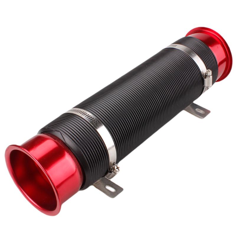 Cold Air Pipe Sensor Kit and Air Hose Filter for Car Engine Air Modification Universal Fit A1