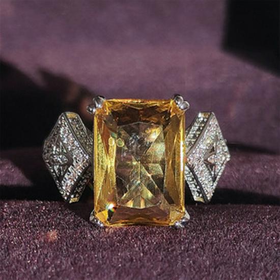 Classic European & American Luxury Six-Prong Cluster Ring – Women's New Style R7851