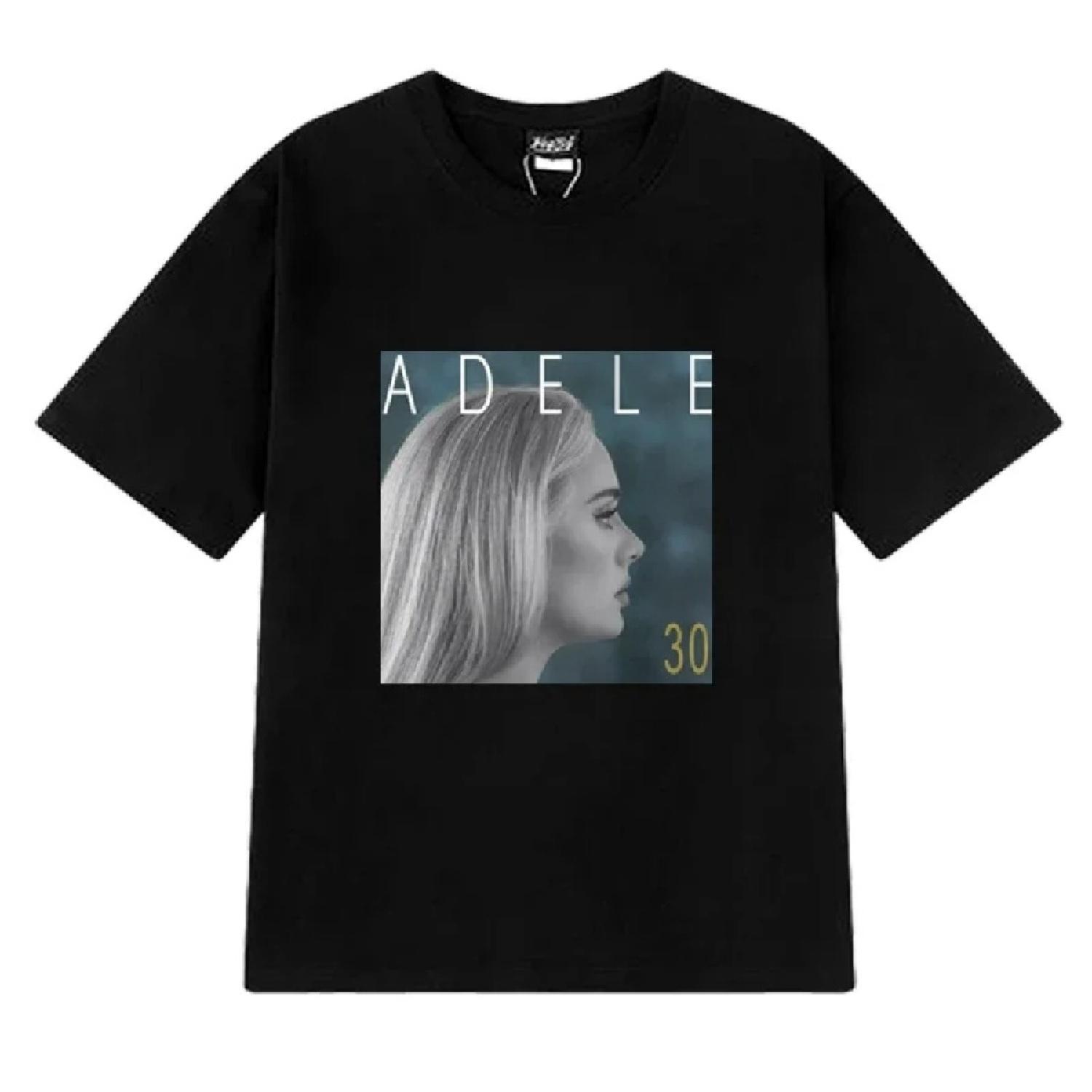 

Hot singer Adele New Album Graphic black T shirt Men Women vintage Oversized short sleeve T-shirts Unisex 100% Cotton clothing S чёрный