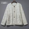 Silkperche Women's New Chinese Style Embroidered Linen Blend Jacket