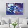 Diamond Painting Kit Full Square Round Drill Starry Dolphin DIY Cross Stitch Home Decor
