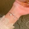 Light Luxury Niche High-end Pearl Bracelet Women's Korean Style Fashion Elegant Flash Zircon Love Bracelet Crystal Bracelet