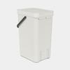BRABANTIA Poubelle Waste Bin Sort & Go 16 L - Light Grey