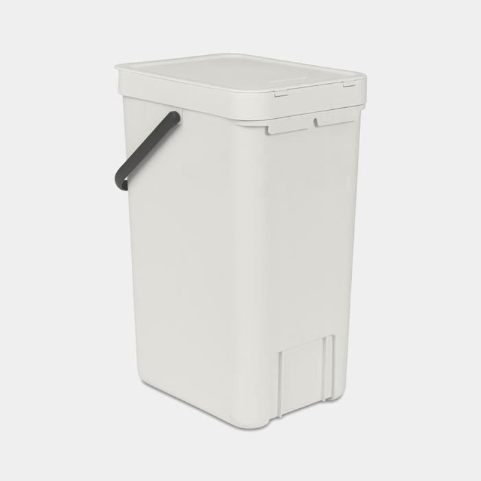 BRABANTIA Poubelle Waste Bin Sort & Go 16 L - Light Grey