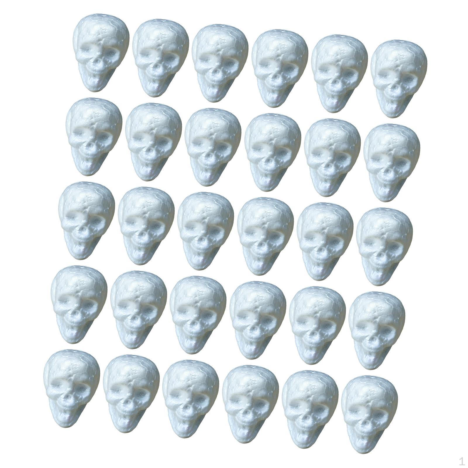 

Реквизит в форме черепа из пенопласта DIY Craft для Хэллоуина, домашний осенний урожай, 30 шт., 4,5 см 30PCS 4.5cm