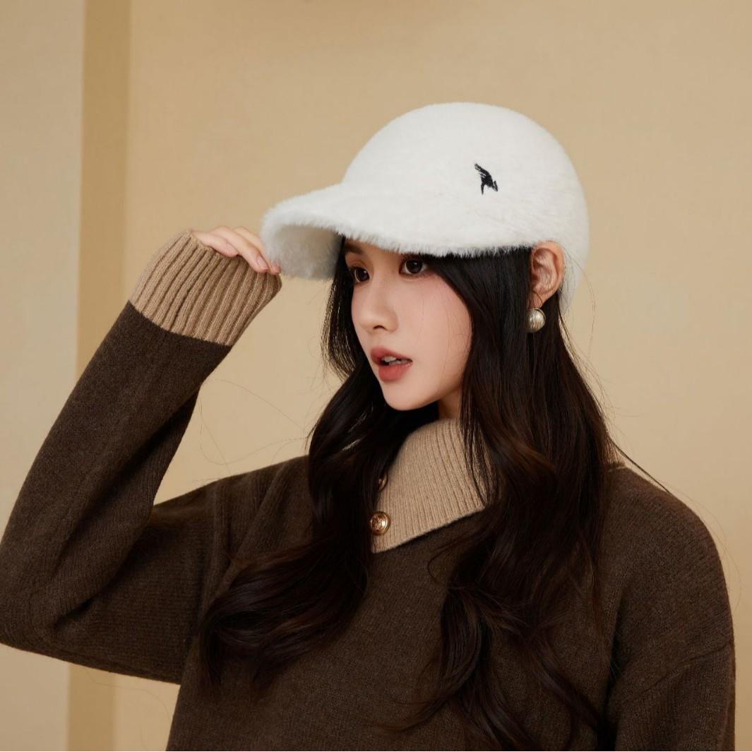 

Новая плюшевая повседневная женская бейсболка для зимы, универсальная корейская шапка, осенняя модная бейсболка, теплая Adjustable