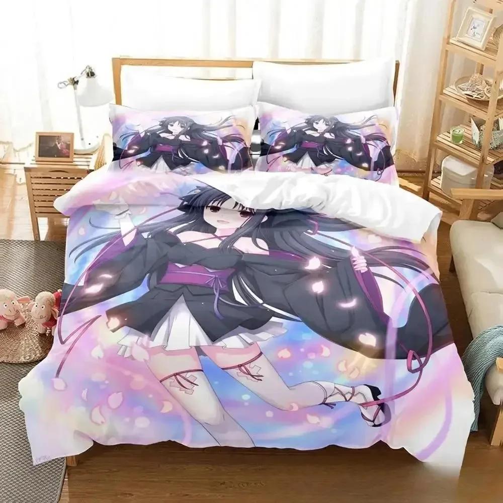 New Anime Unbreakable Machine-Dol Beding Set Printed With Pilowcase Bed Soft Duvet Cover Soft Single Double Quen Super King-Sized Dimensionsd