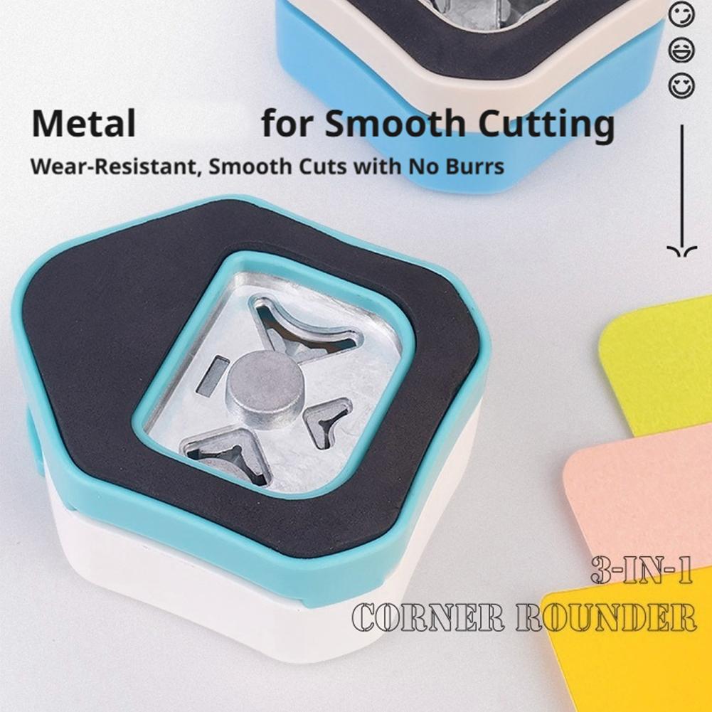 3-in-1 Corner Cutter Rounder Embossing Tool 4mm 7mm 10mm Paper Edge Cutter for Card Making Scrapbook Photo Card Decoration