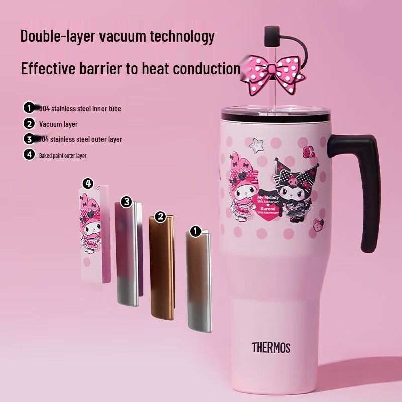 Thermos Kuromi My Melody Large Capacity Insulated Water Bottle