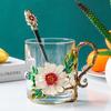 Creative Enamel Color Glass Household Water Cup Heat-Resistant Glass Office Crystal Cup Juice Teacup