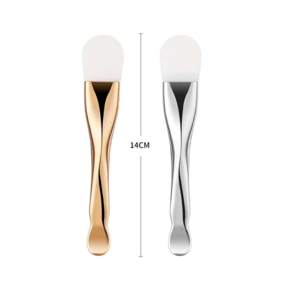 Double Head Silicone Facial Mask Brush Daub Type Beauty Tool Face Cleaning Brush Dual-Use with Digging Spoon