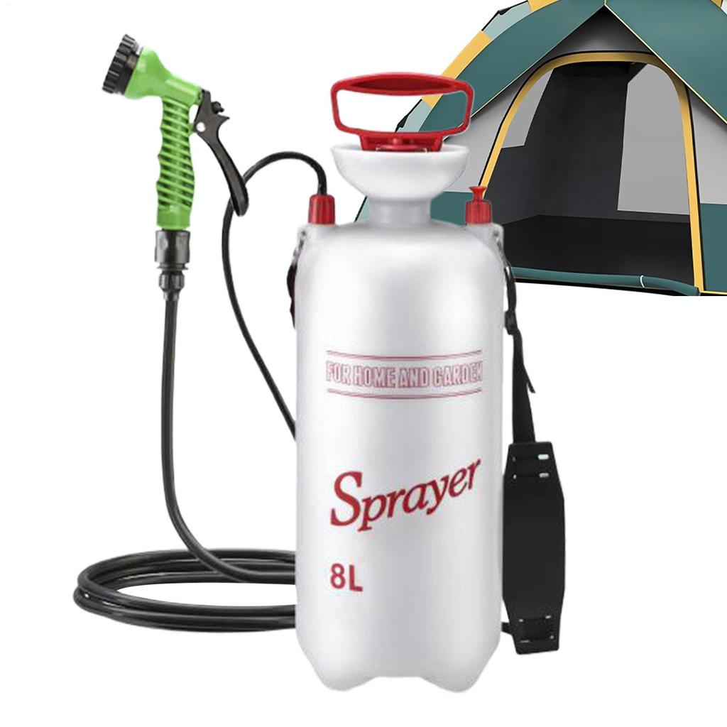 Outside Shower Camping Shower Pump 8l Bathing Faucet Multi-functional Sprayer for Camping Backpacking Hiking Hospital Hotel