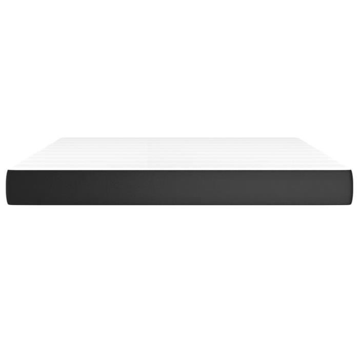 347842 vidaXL Pocket Spring Bed Mattress Black 180x200 Cm Thickness 20 Cm Faux Leather