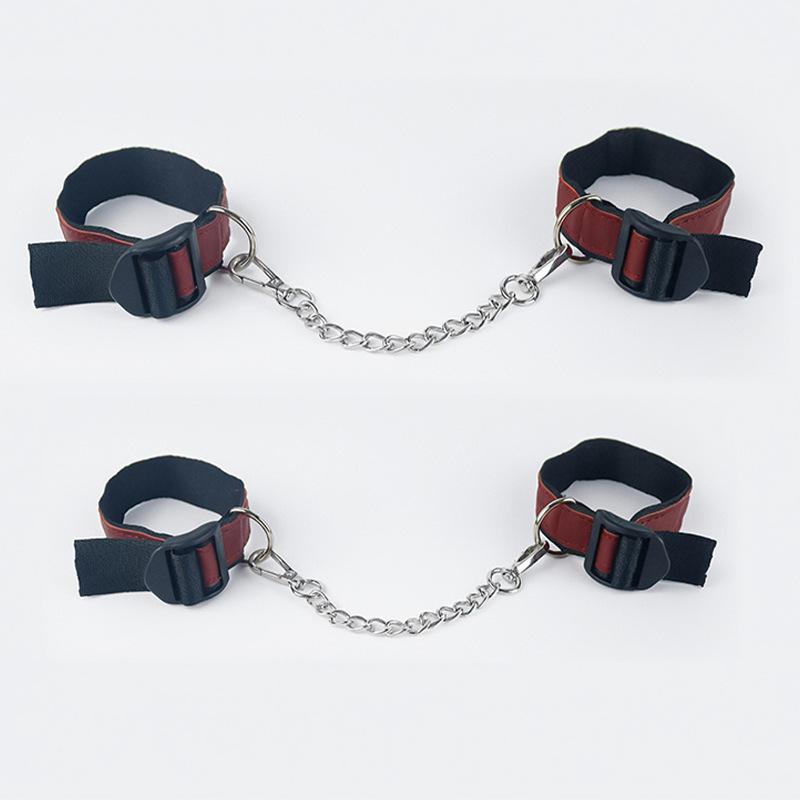 SM Slave Female Handcuff Legcuffs Neck Collar Leash Adjustable Metal Chain Handcuffs  Body Restraint Sex Toys 18+ Sex Shop