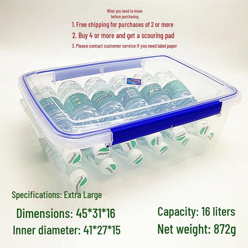 ZISIZ Transparent Rectangular Food Storage Container
