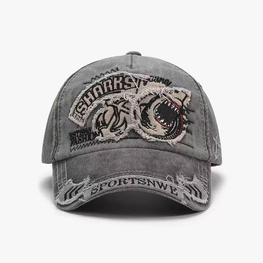 Personalized SHRRKS Shark Baseball Hat Vintage Washed Dad Hats Fashionable Outdoor Leisure Sunscreen Cap Golf Caps