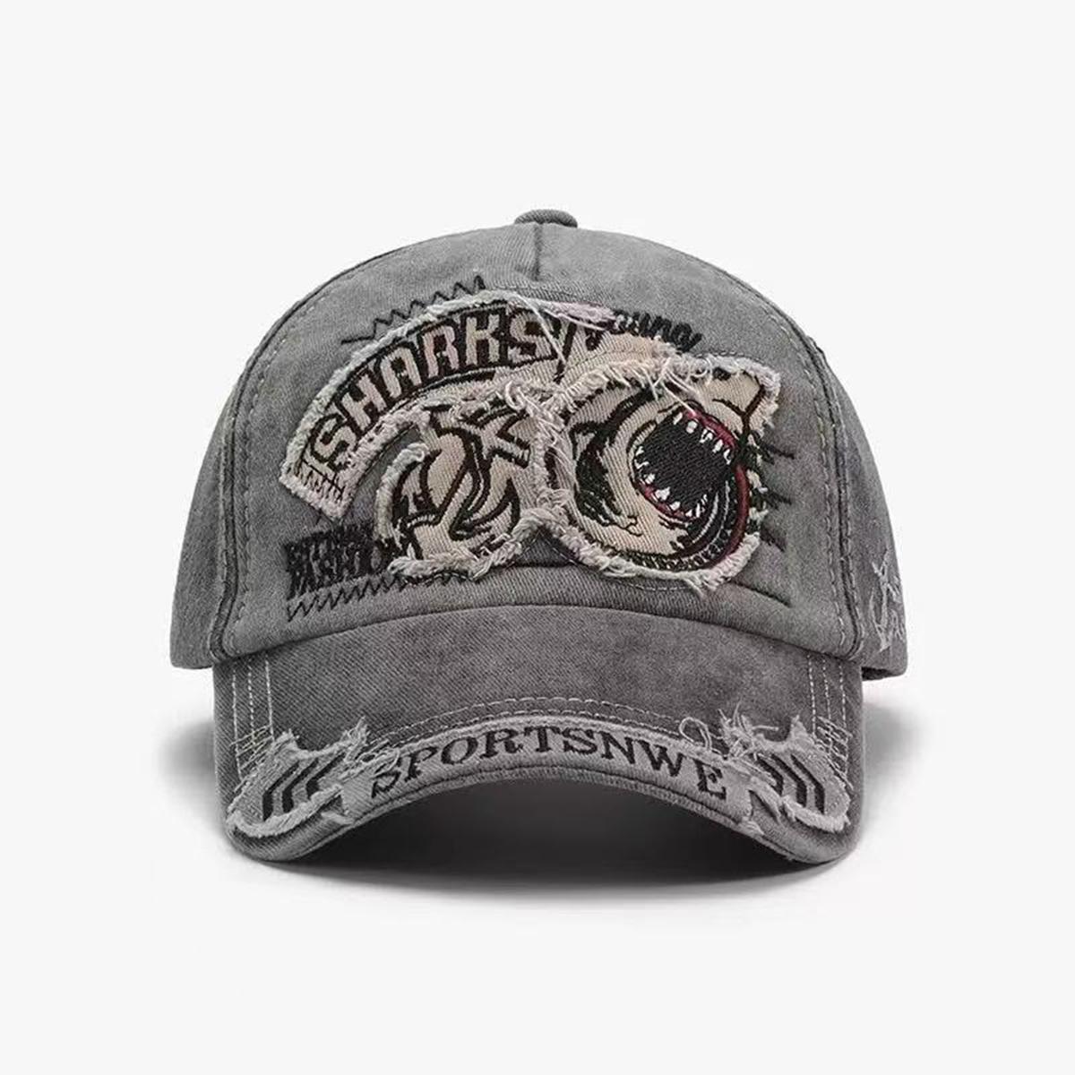

Unisex Shrrks Shark Embroidery Baseball Caps Spring Autumn Outdoor Adjustable Casual Hats Sunscreen Hat Sports Cap