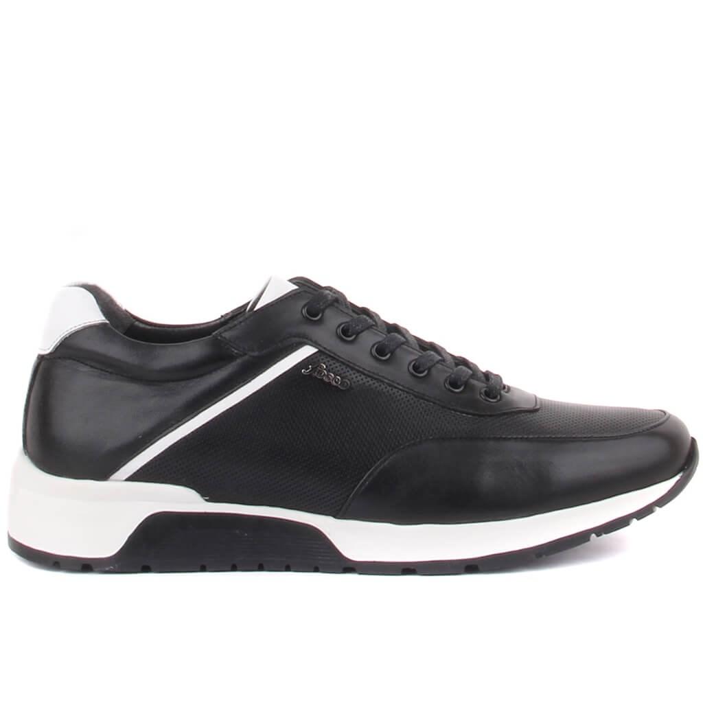 

Fosco - Черная кожаная мужская повседневная обувь на шнуровке 40 чёрный