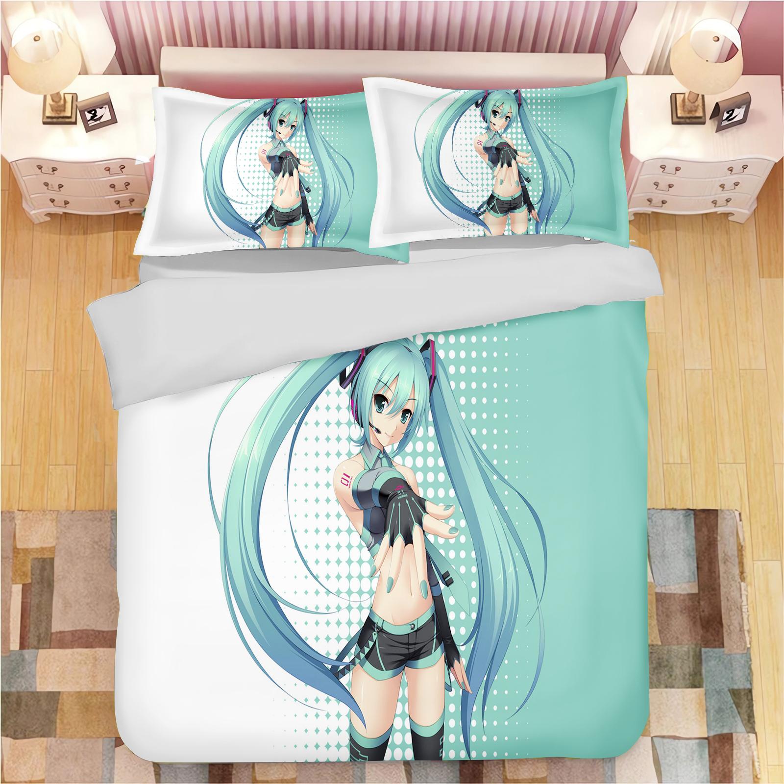 

Duvet Cover Hatsune Miku Bedding Set Teen Bedroom 100% Polyester Decor Ultra Soft Comfortable Children Room New Various Size 90X200cm